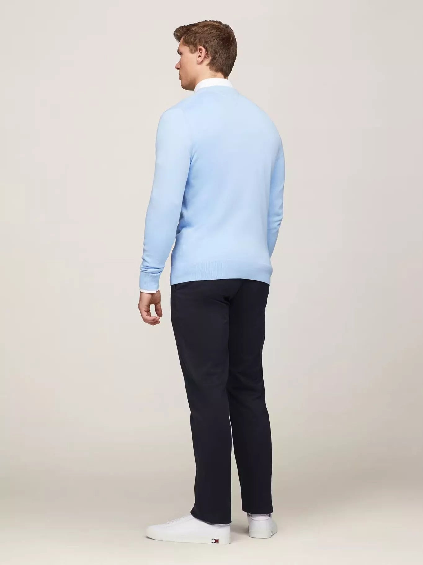 Sweater Hombre Básico Signature D-Neck Celeste
