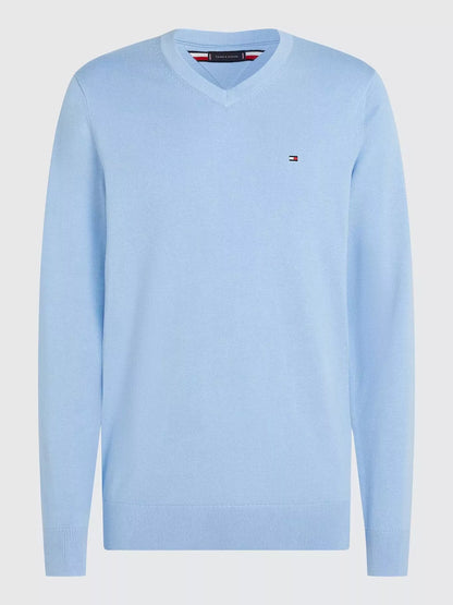 Sweater Hombre Básico Signature D-Neck Celeste