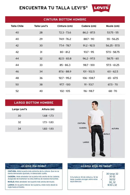 Jeans Hombre 514 Straight Azul