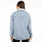 Chaqueta Mujer Trucker Long Look Light Blue