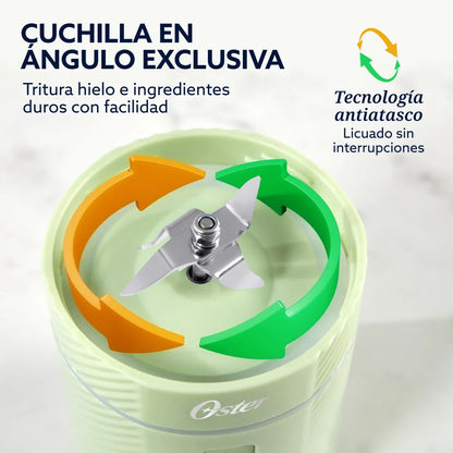 Licuadora portátil Oster®, GoMAX, 590 ml de capacidad, verde