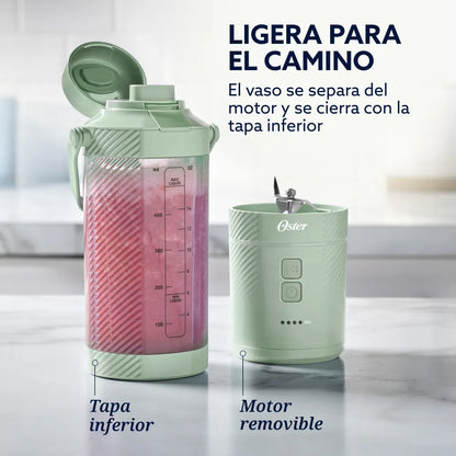 Licuadora portátil Oster®, GoMAX, 590 ml de capacidad, verde
