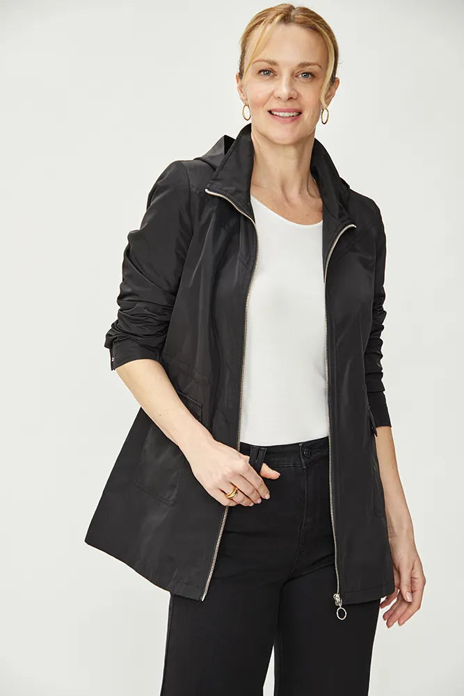 Blazer Mujer Con Gorro Negro