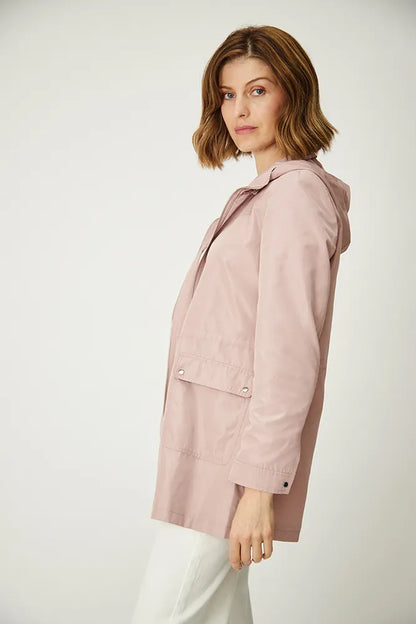 Blazer Mujer Con Gorro rosa