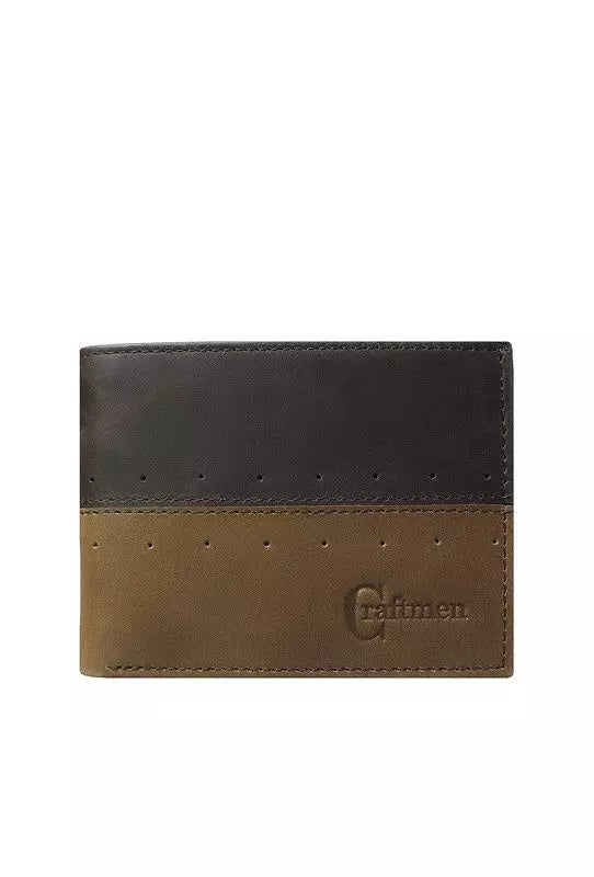 Billetera Hombre Cuero Natural Cafe