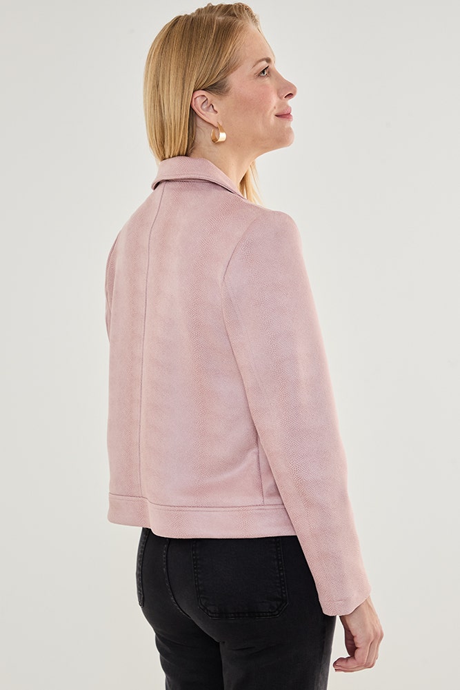 Chaqueta Mujer de Antelina Abierta Rosado