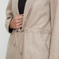 Chaqueta Mujer Larga De Tope Beige