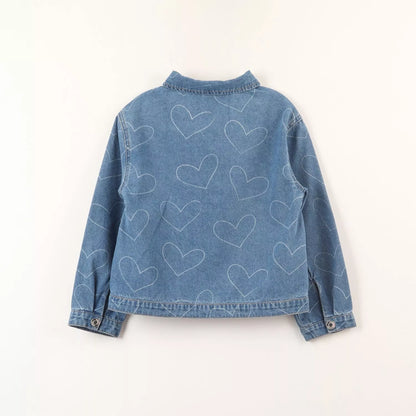 Chaqueta Niña Minnie Corazones Azul