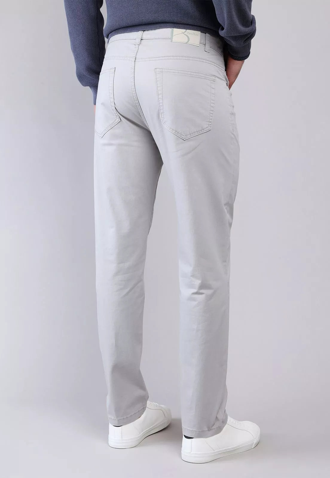 Pantalon Hombre Five Pockets Spandex Gris Claro
