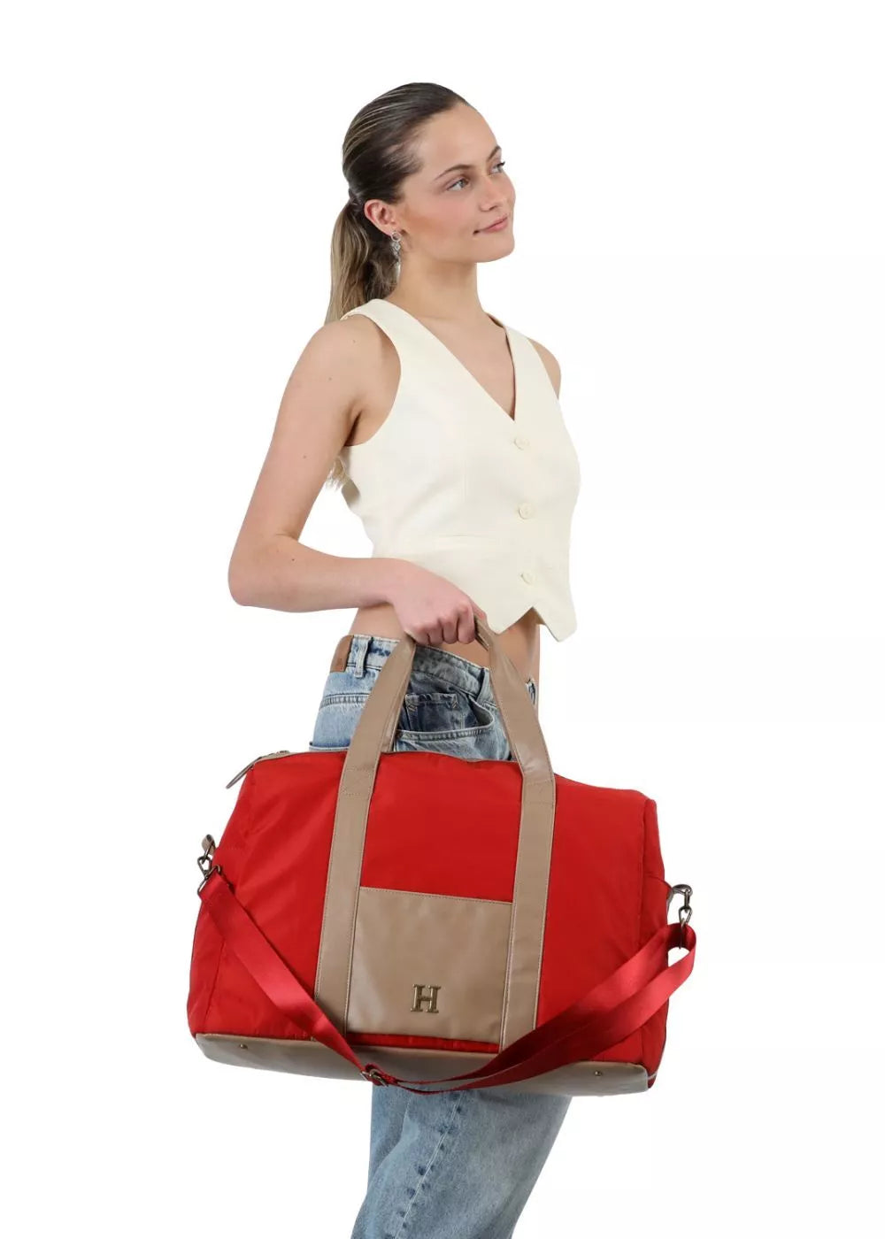 Bolso Otto Nylon Naranjo Viaje Humana