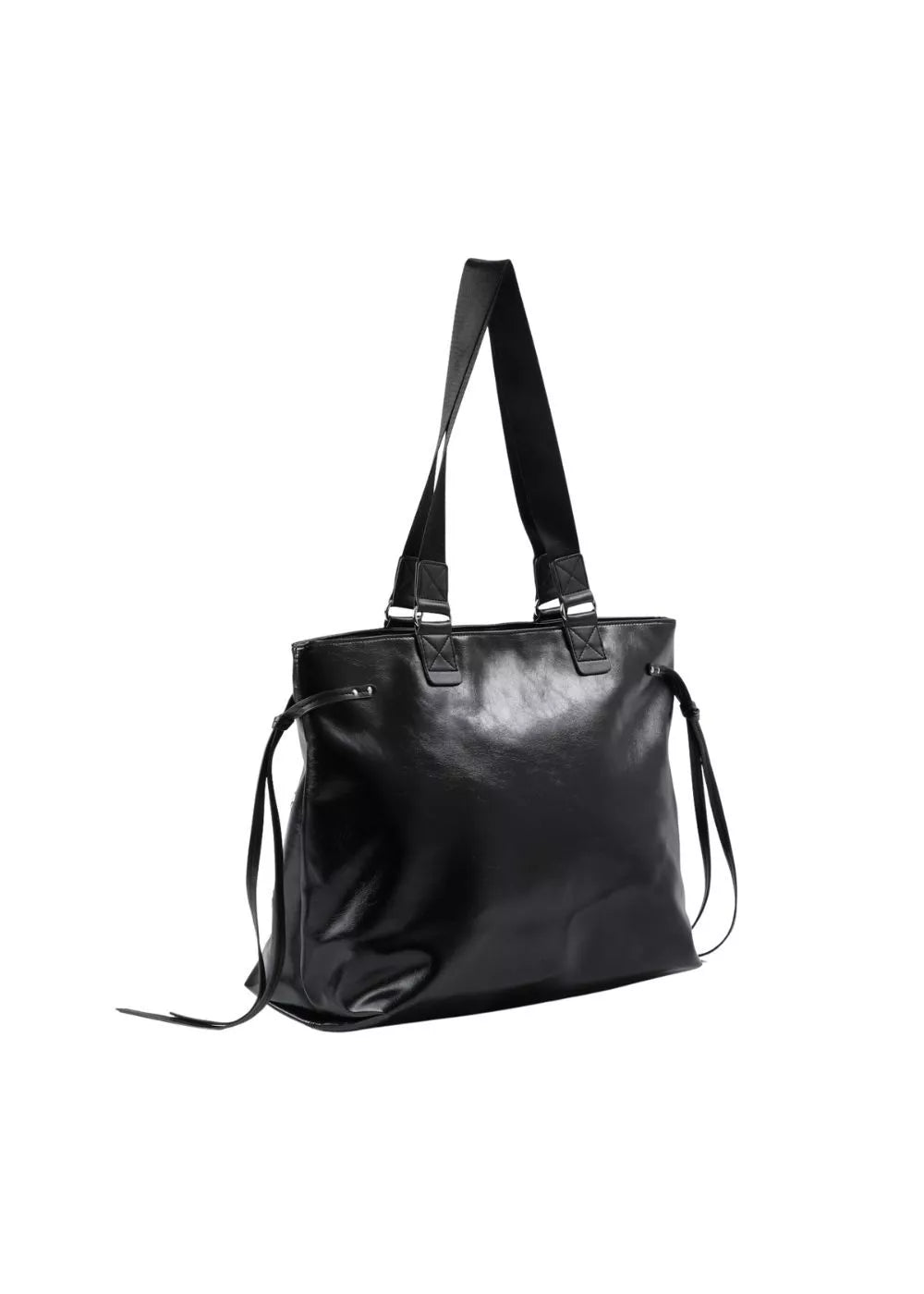 Cartera Tote Ecocuero Casey Negro Humana