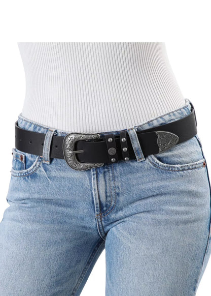 Cinturon Mujer Cowgirl Negro Humana