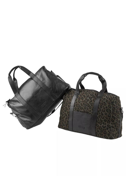 Bolso Otto Canvas Animal Print Verde Viaje Humana