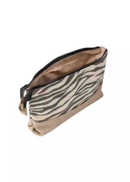 Estuche Mujer Jana Canvas Zebra Beige Humana