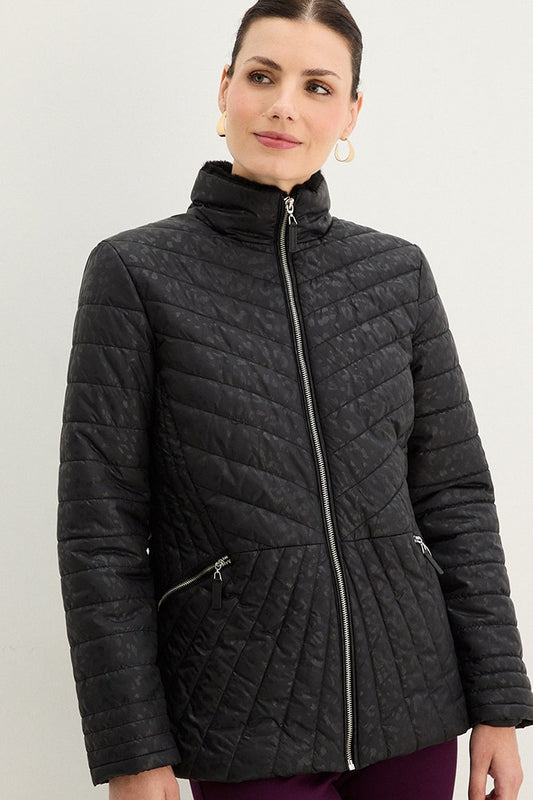 Parka Mujer Lisa Animal Print Negro