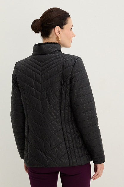 Parka Mujer Lisa Animal Print Negro