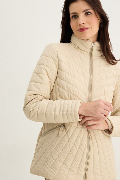 Parka Mujer Lisa Animal Print Beige