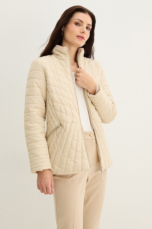 Parka Mujer Lisa Animal Print Beige