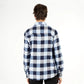 Camisa Hombre M/L Light Flannel Check Celeste