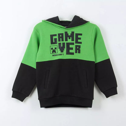 Polerón Niño Hoodie Game Over Verde