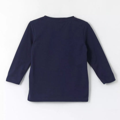 Polera Manga Larga Niño Mickey Mouse Azul Marino