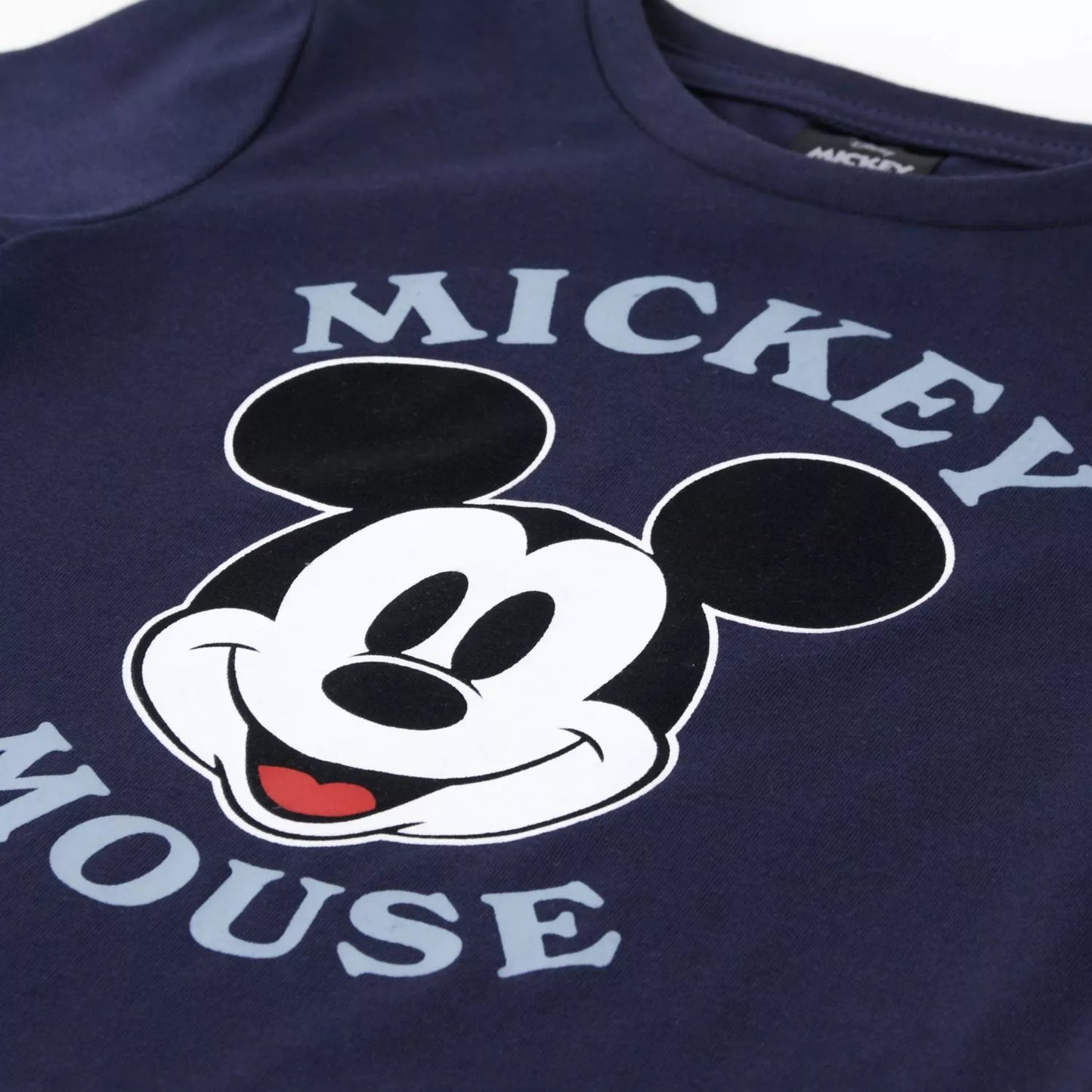 Polera Manga Larga Niño Mickey Mouse Azul Marino