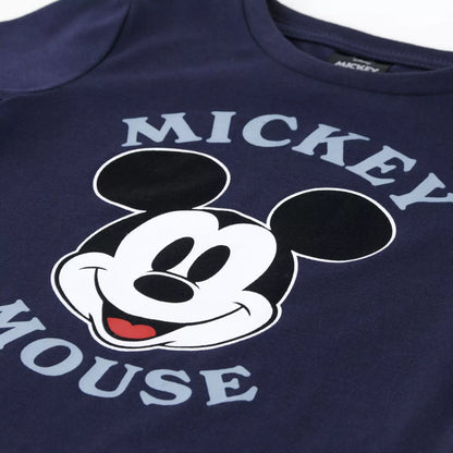 Polera Manga Larga Niño Mickey Mouse Azul Marino