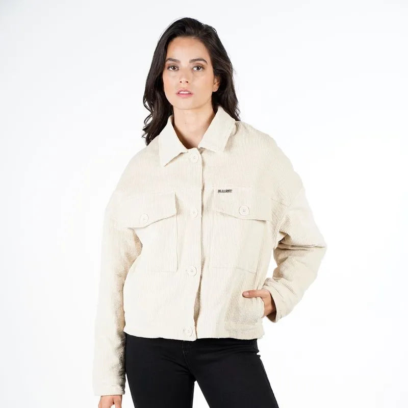 Chaqueta Trucker Cotelé Beige