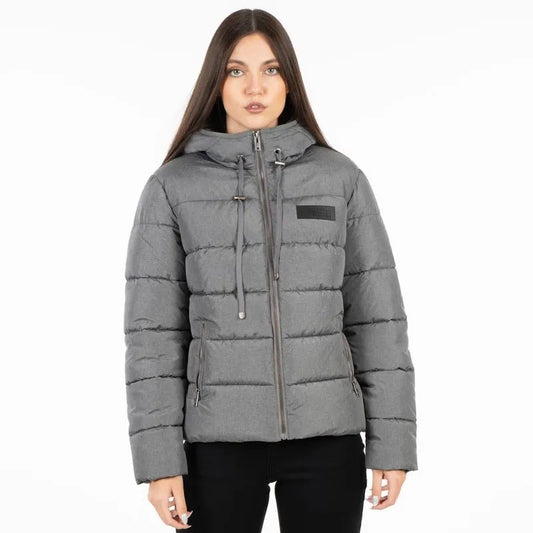 Parka Mujer Puffa Corta Melange Gray