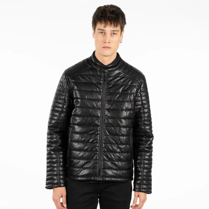 Parka Hombre  Pu Thin Quilt Negro