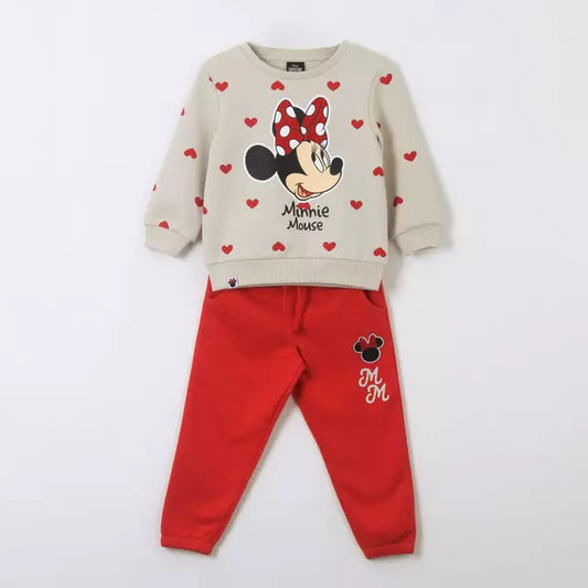 Buzo Niña Print Corazones Minnie