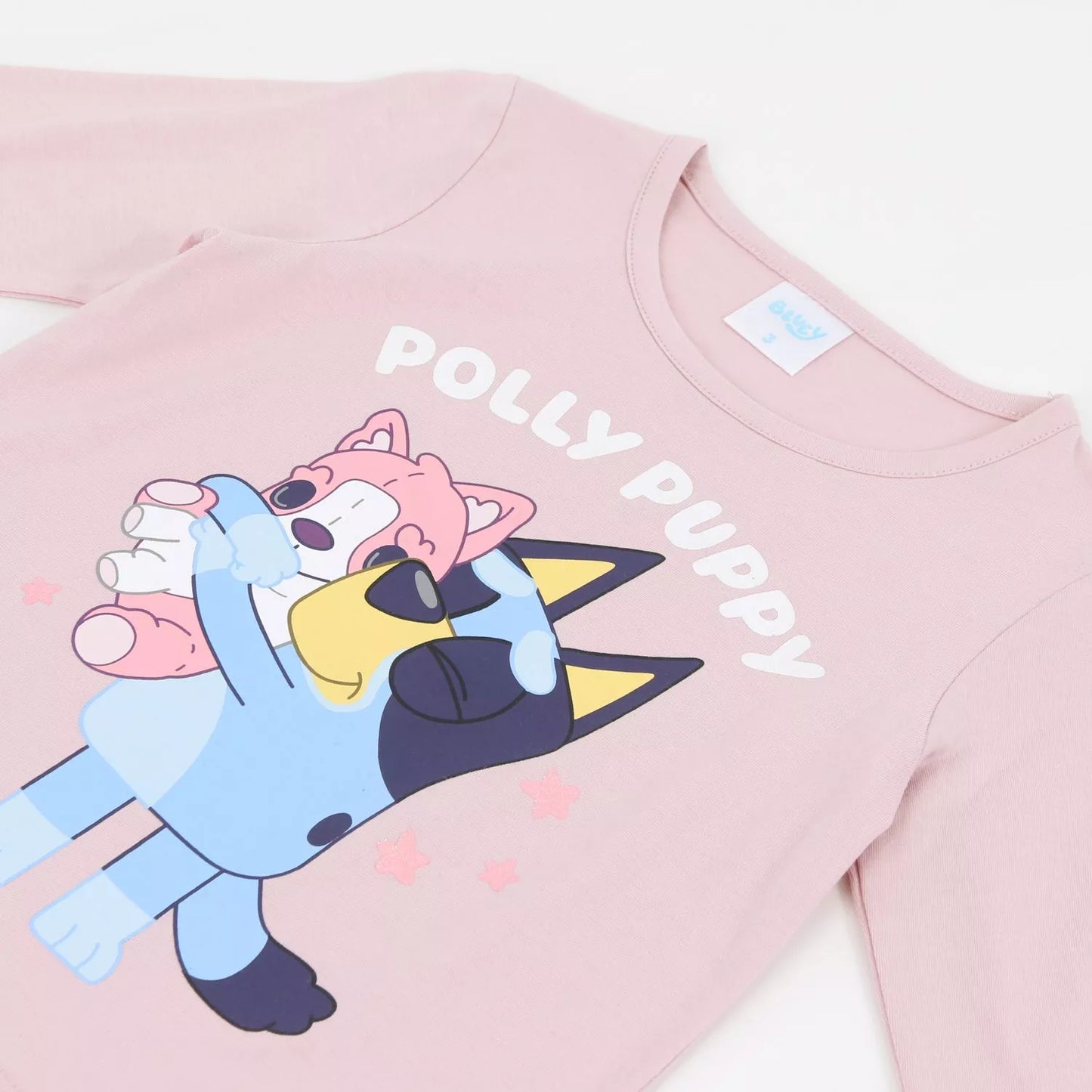 Polera Manga Larga Niña Polly Puppy Rosado