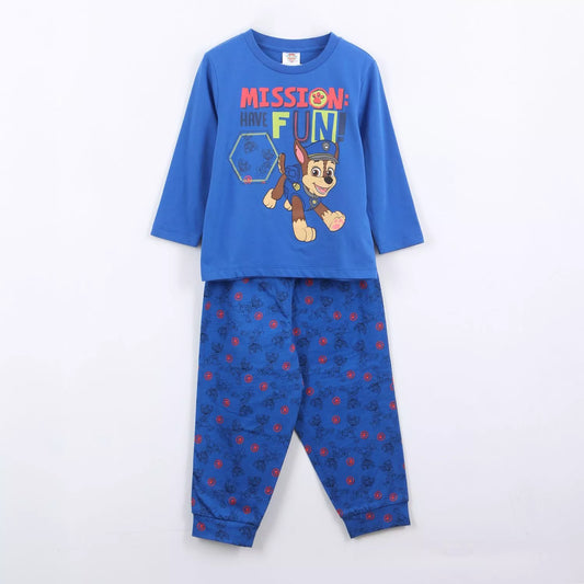 Pijama Manga Larga Niño Mission Fun Chase Azul