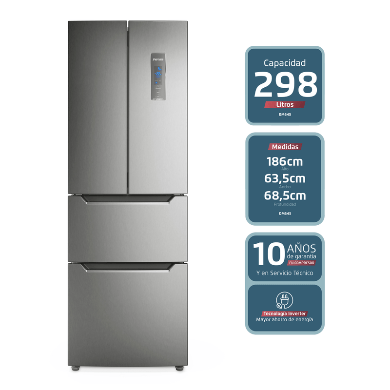 Refrigerador No Frost 3 Puertas Inverter Cajón SuperFresh DM64S