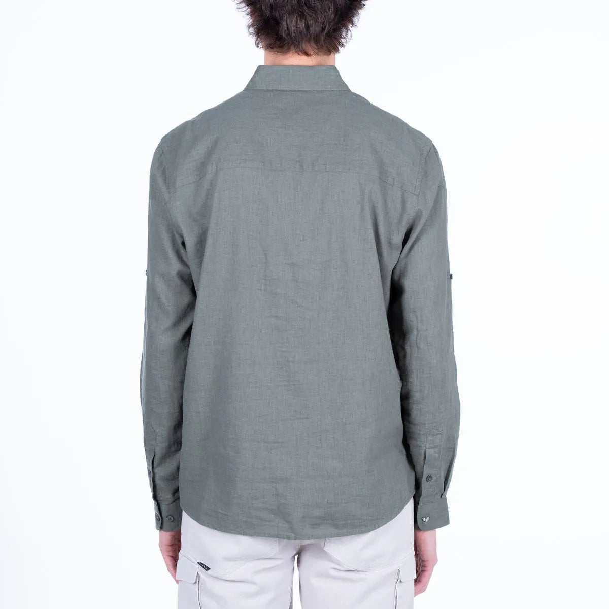 camisa-hombre-manga-larga-hombre-lino-military-green