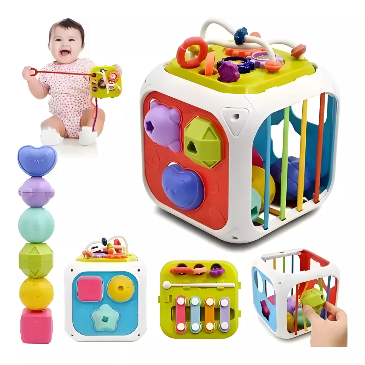Cubo Didactico Educativo  7 En 1