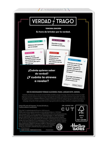 Juego de Mesa Adultos Verdad o Trago
