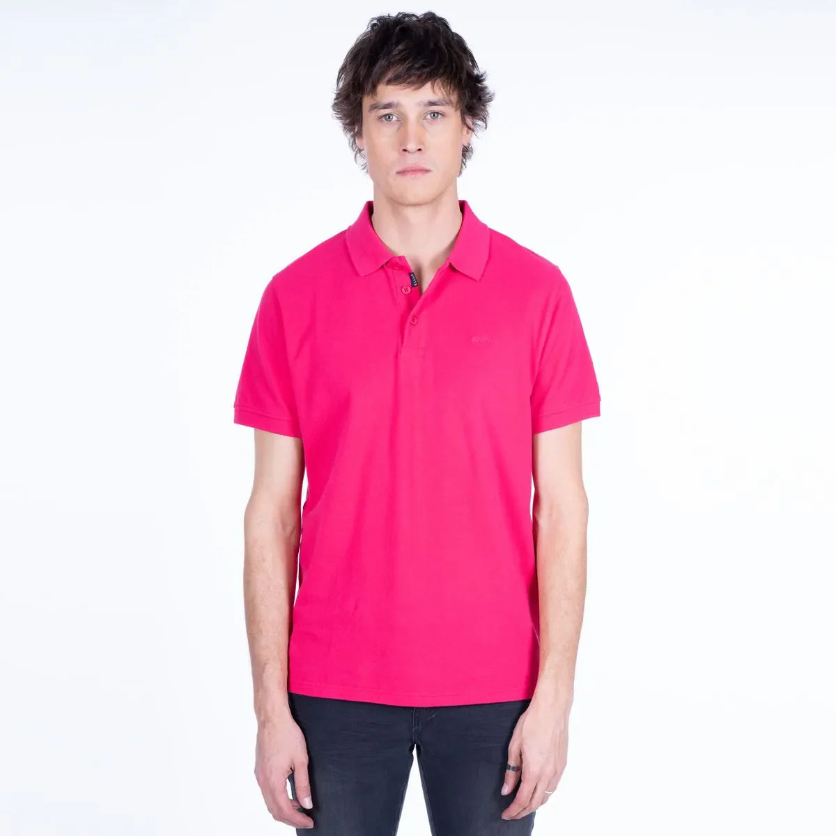 polera-hombre-manga-corta-piqué--fucsia