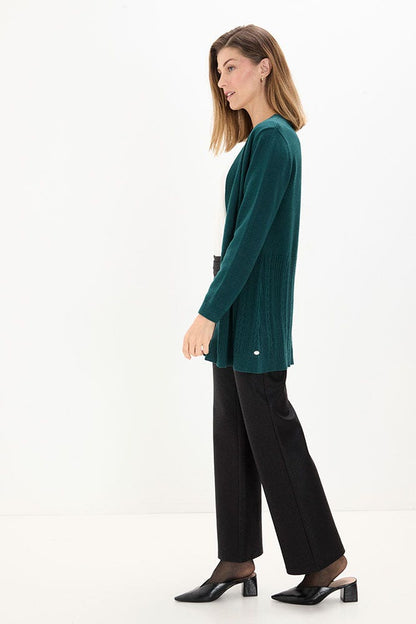 Tejido Mujer Abierto Liso Verde