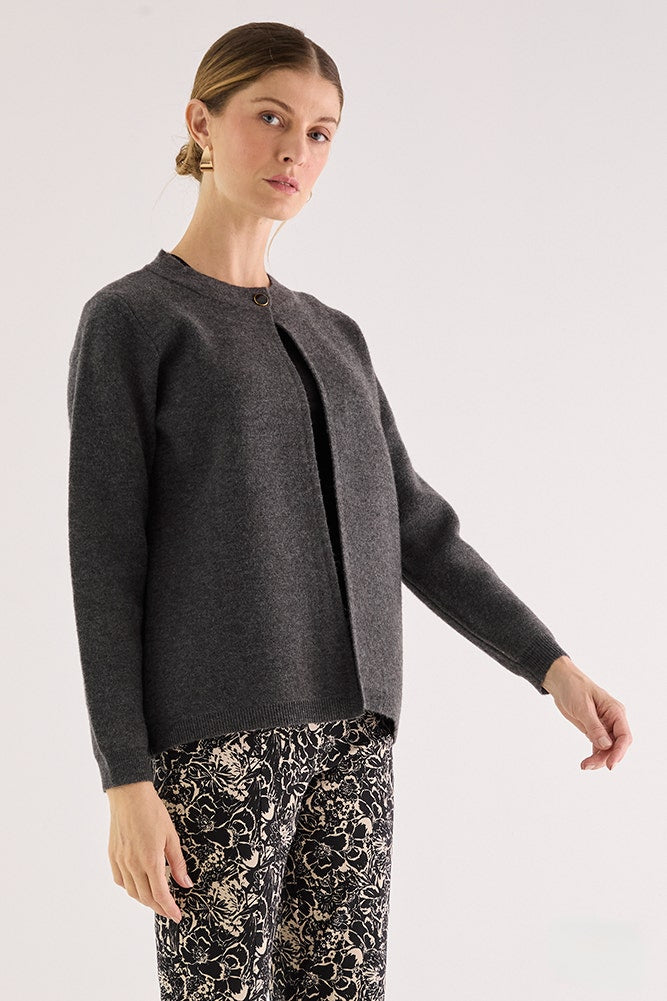 Chaleco Liso de Angora Gris