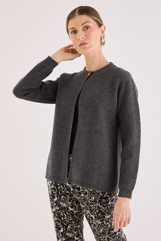 Chaleco Liso de Angora Gris
