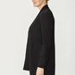 Cardigan Mujer Abierto Liso Negro