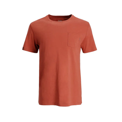 Polera Hombre Manga Corta Pima Pocket Rojo