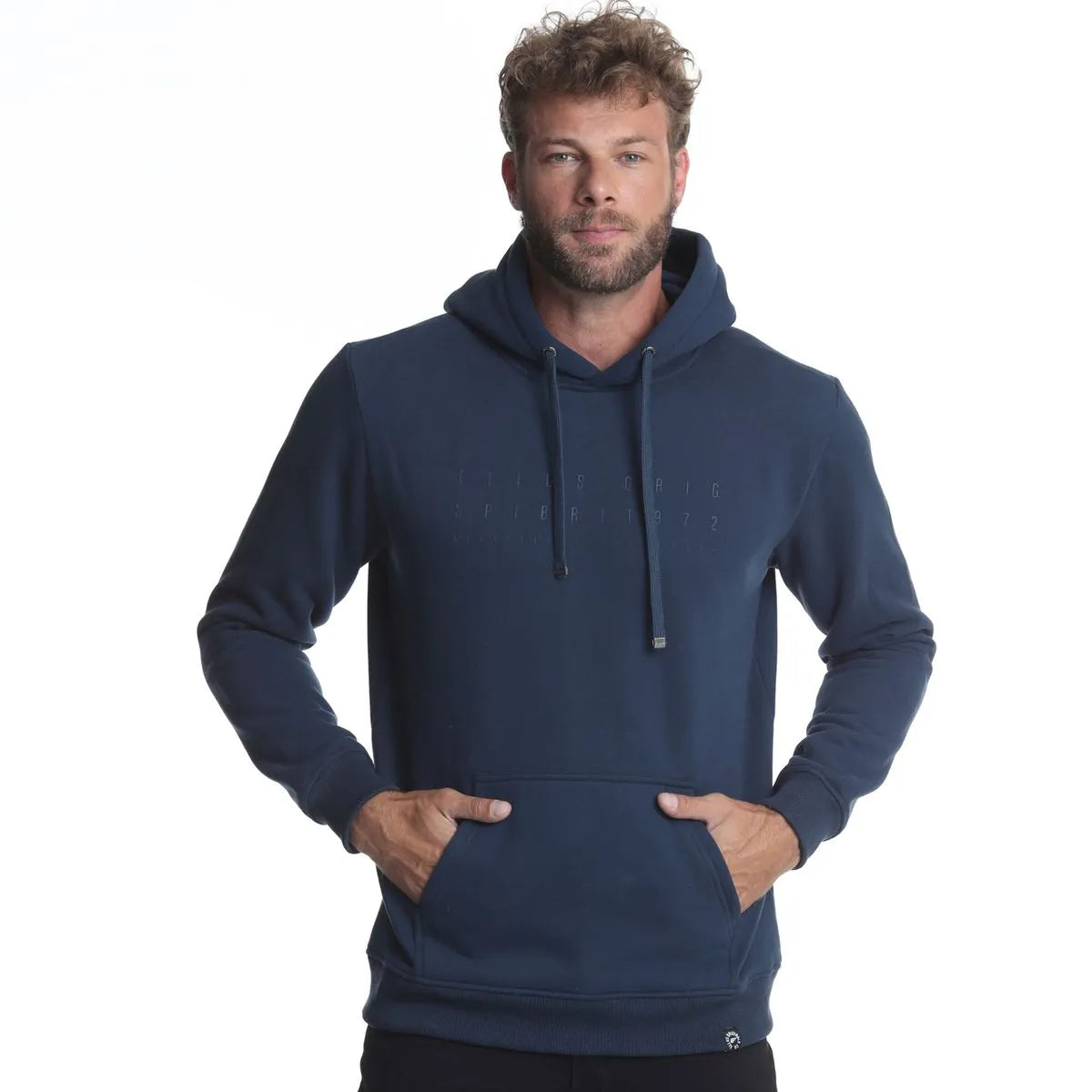 polerón-hombre-capucha-regular-fit-fleece-azul-marino