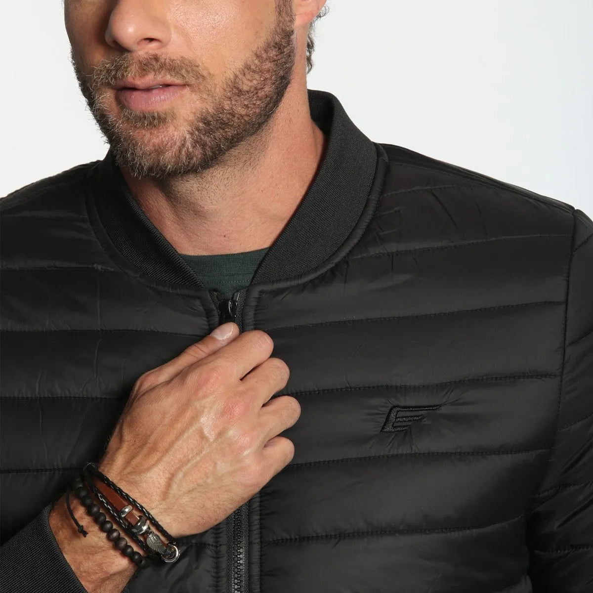 parka-hombre-bomber-básica-negro
