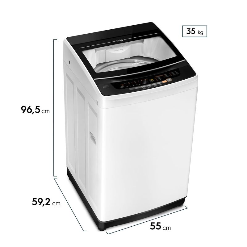 Lavadora Automática Mademsa 12 BZG Blanca
