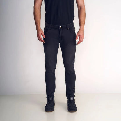 Jeans Hombre Skinny Tiro Medio Storm Elastic Cinco Bolsillos Negro