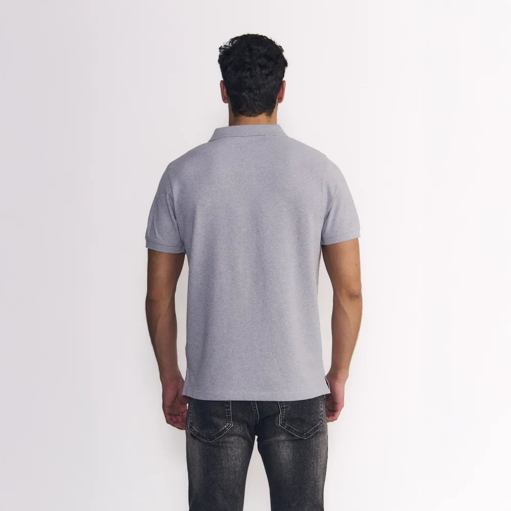 polera-m/c-polo-piqué-silicone-wash-gris-melange