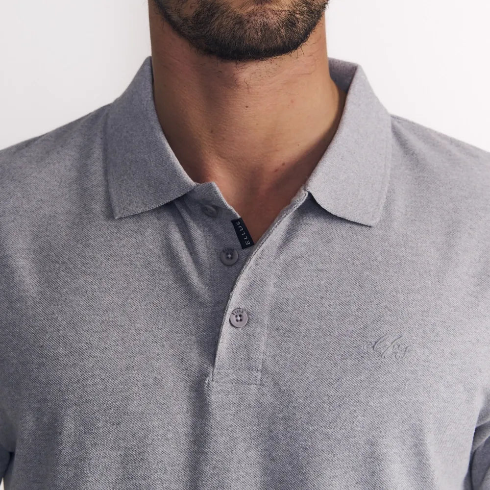 polera-m/c-polo-piqué-silicone-wash-gris-melange