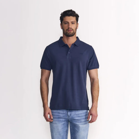 polera-hombre-m/c-polo-piqué-silicone-wash-azul